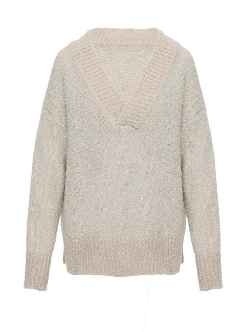Mich Knit Sweater Beige Product Image