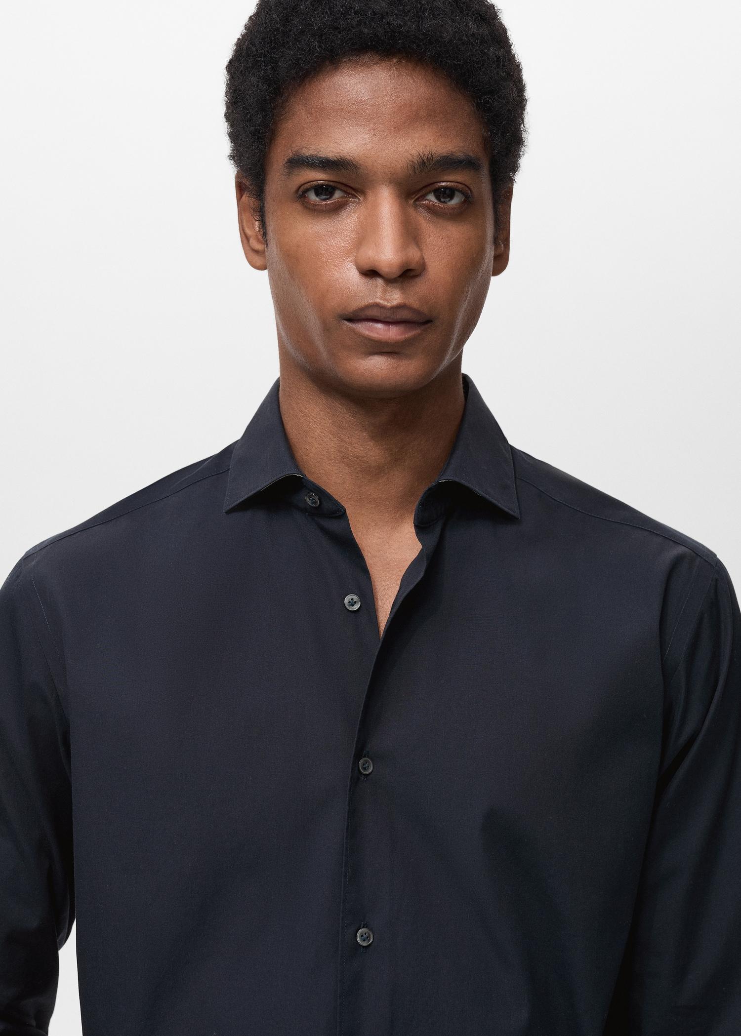 100% cotton regular-fit shirt - Men | MANGO USA Product Image