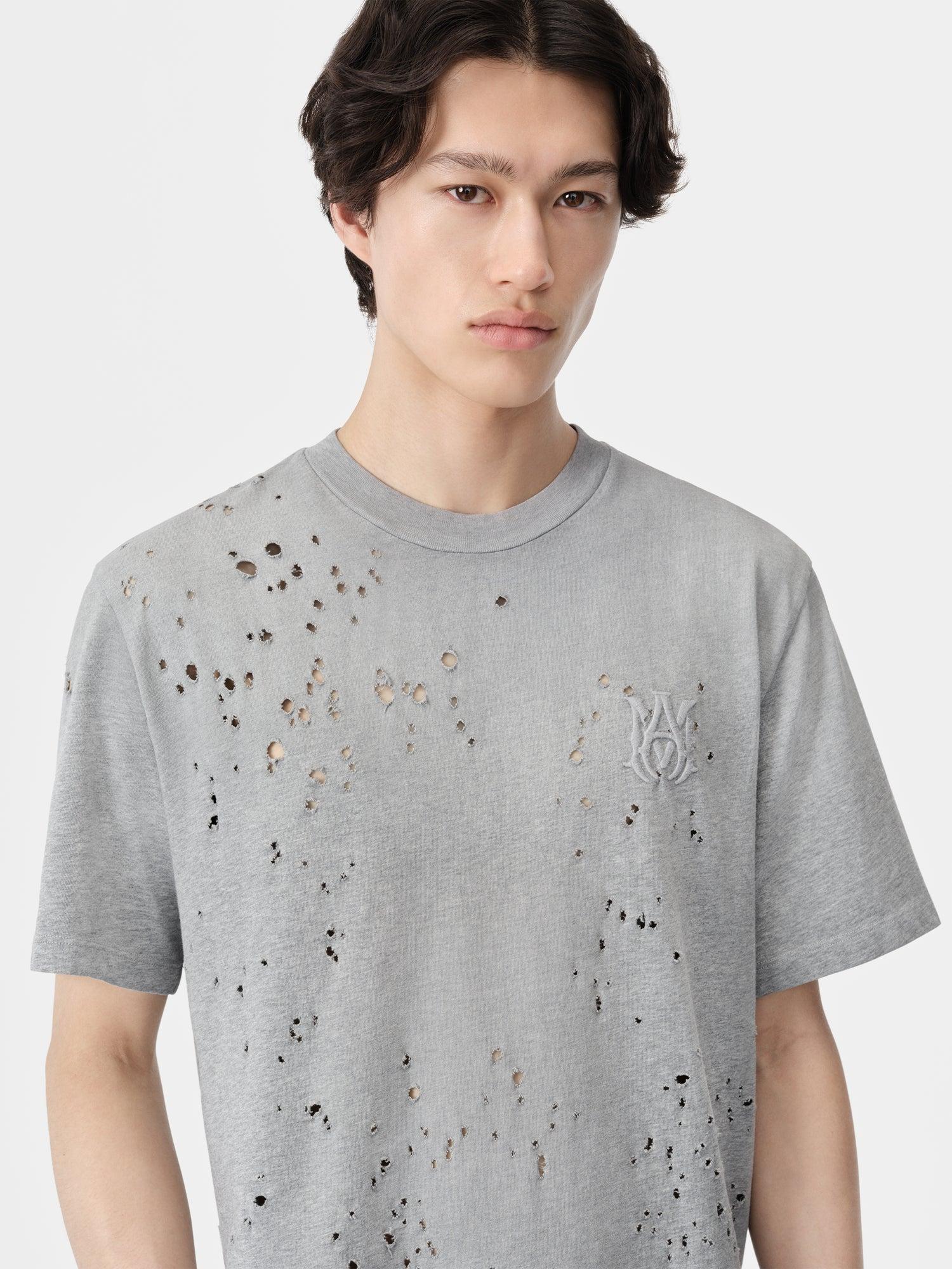 MA SHOTGUN EMBROIDERED TEE - Grey Product Image