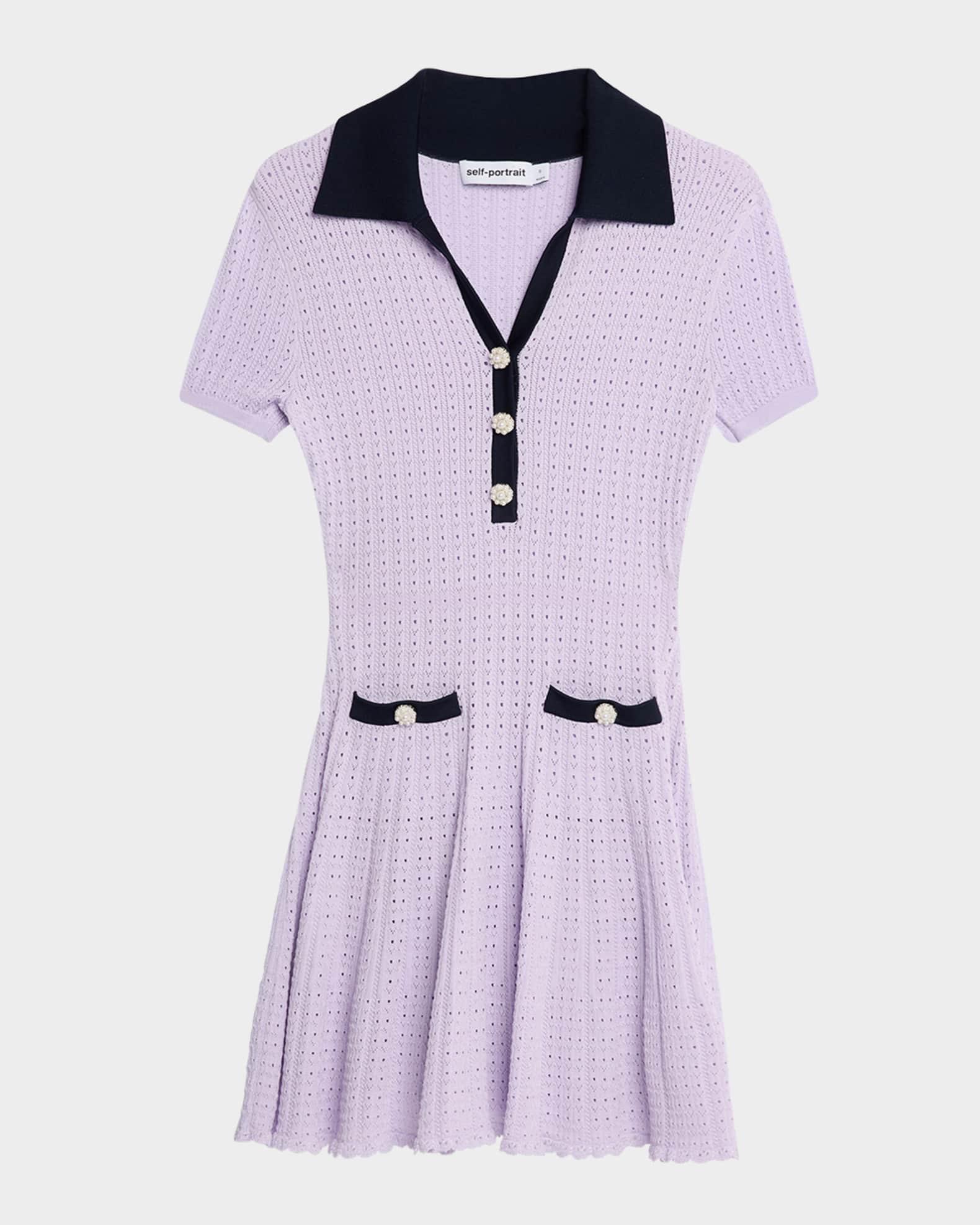 Pointelle Knit Mini Dress Product Image