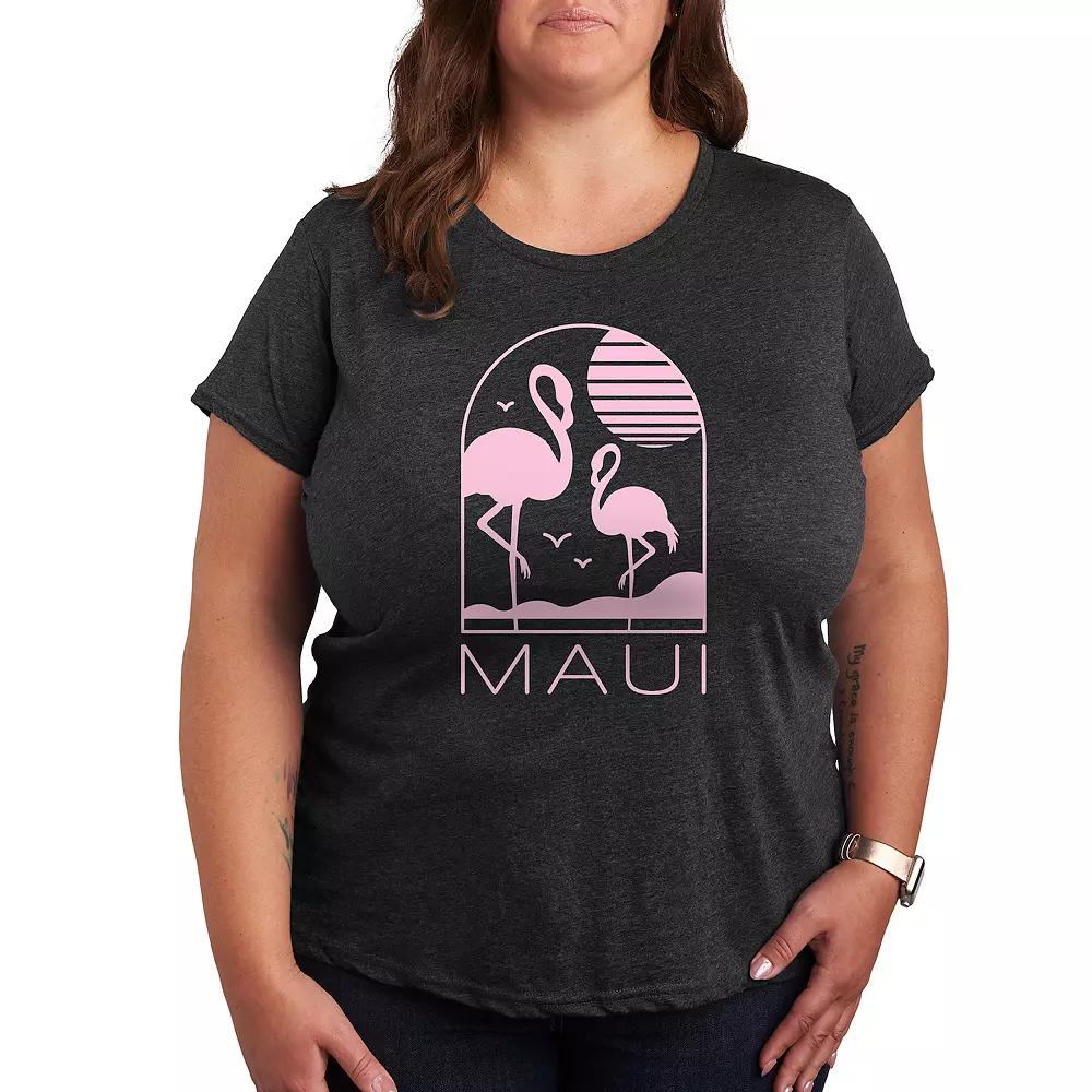 Plus Maui Flamingos Graphic Tee, Women's,  Product Image
