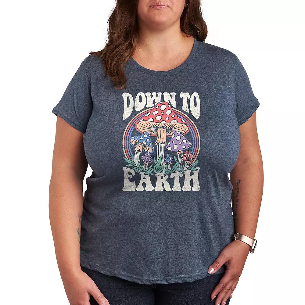 Plus Down To Earth Mushrooms Graphic Tee, Women's,  Product Image