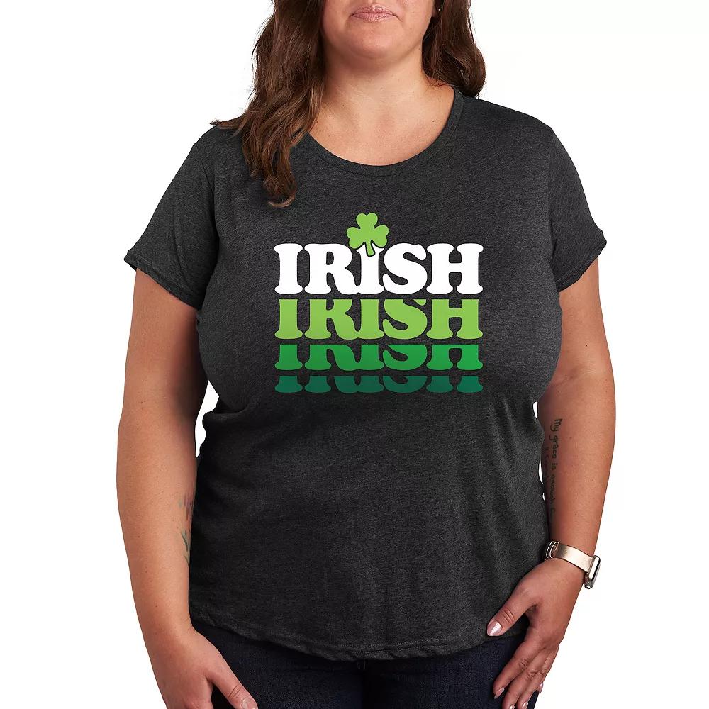 Plus Irish Retro Repeat Graphic Tee, Women's,  Product Image