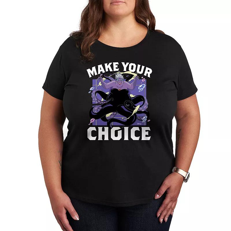 Disneys The Little Mermaid Ursula Plus Size Manga Graphic Tee, Womens Product Image