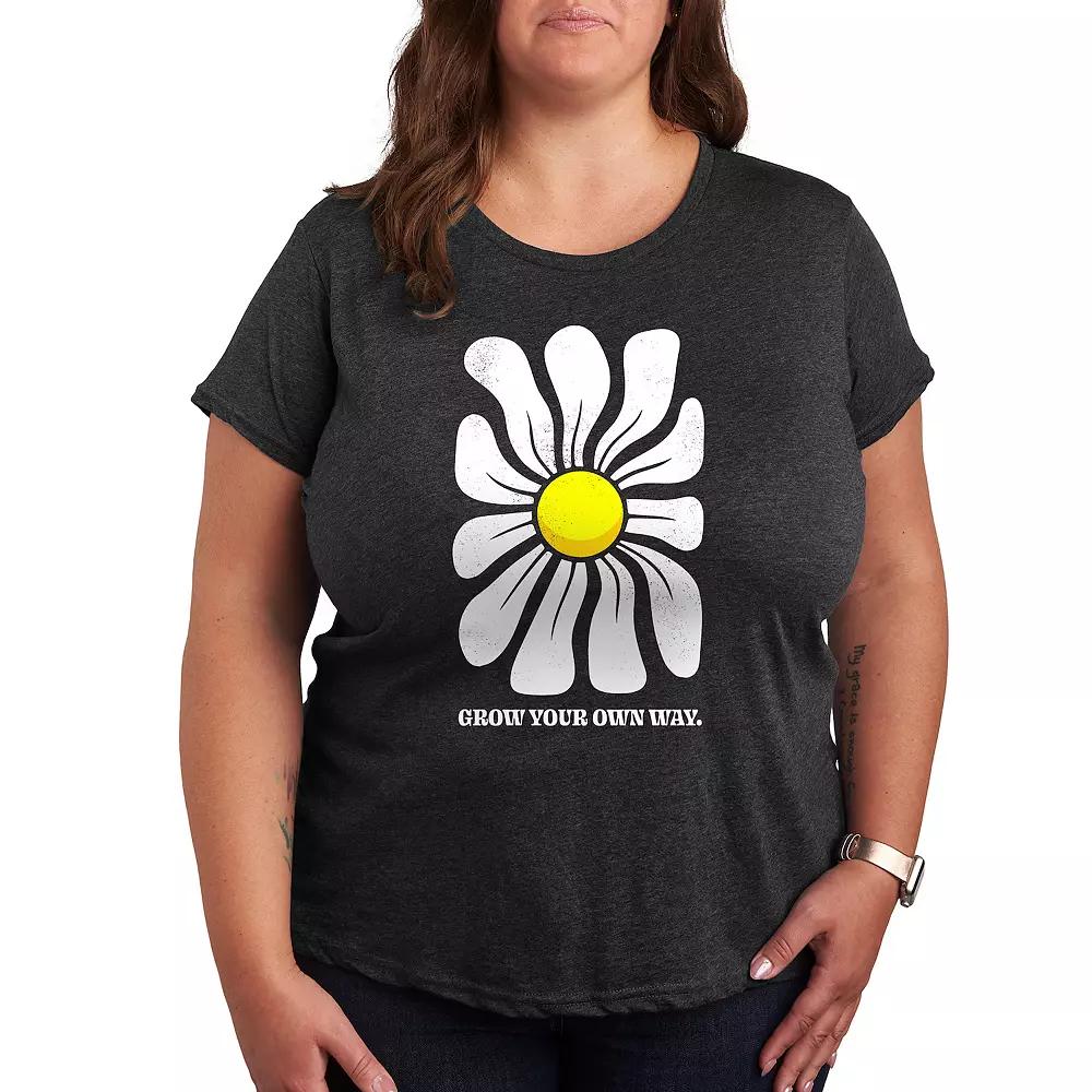 Plus Grow Your Own Way Daisy Graphic Tee, Women's,  Product Image