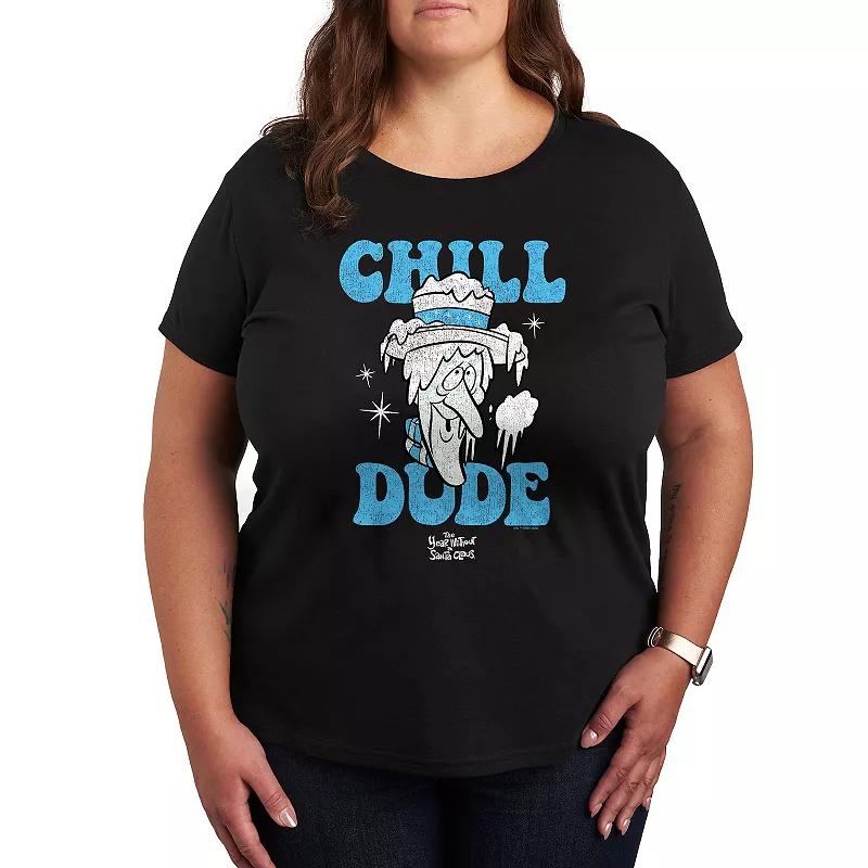 Plus The Year Without Santa Claus Snow Miser Chill Dude Graphic Tee, Womens Heather Grey Product Image