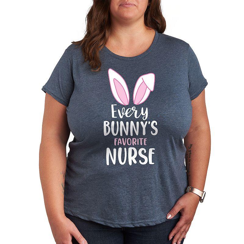 Plus Every Bunny's Favorite Nurse Graphic Tee, Women's,  Product Image