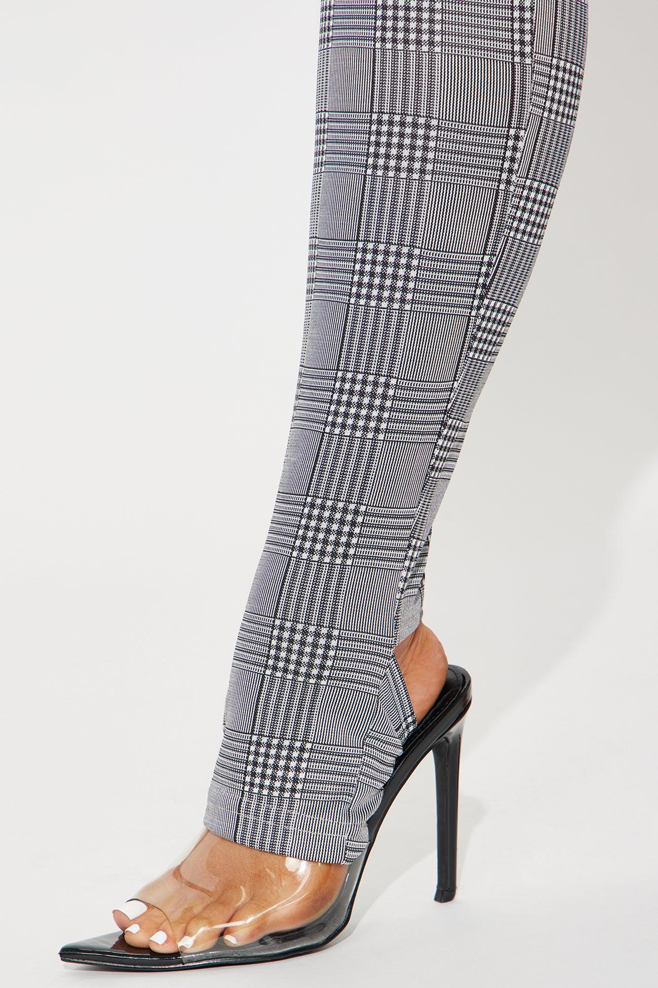 Untold Truth Plaid Stirrup Legging - Grey/combo Product Image