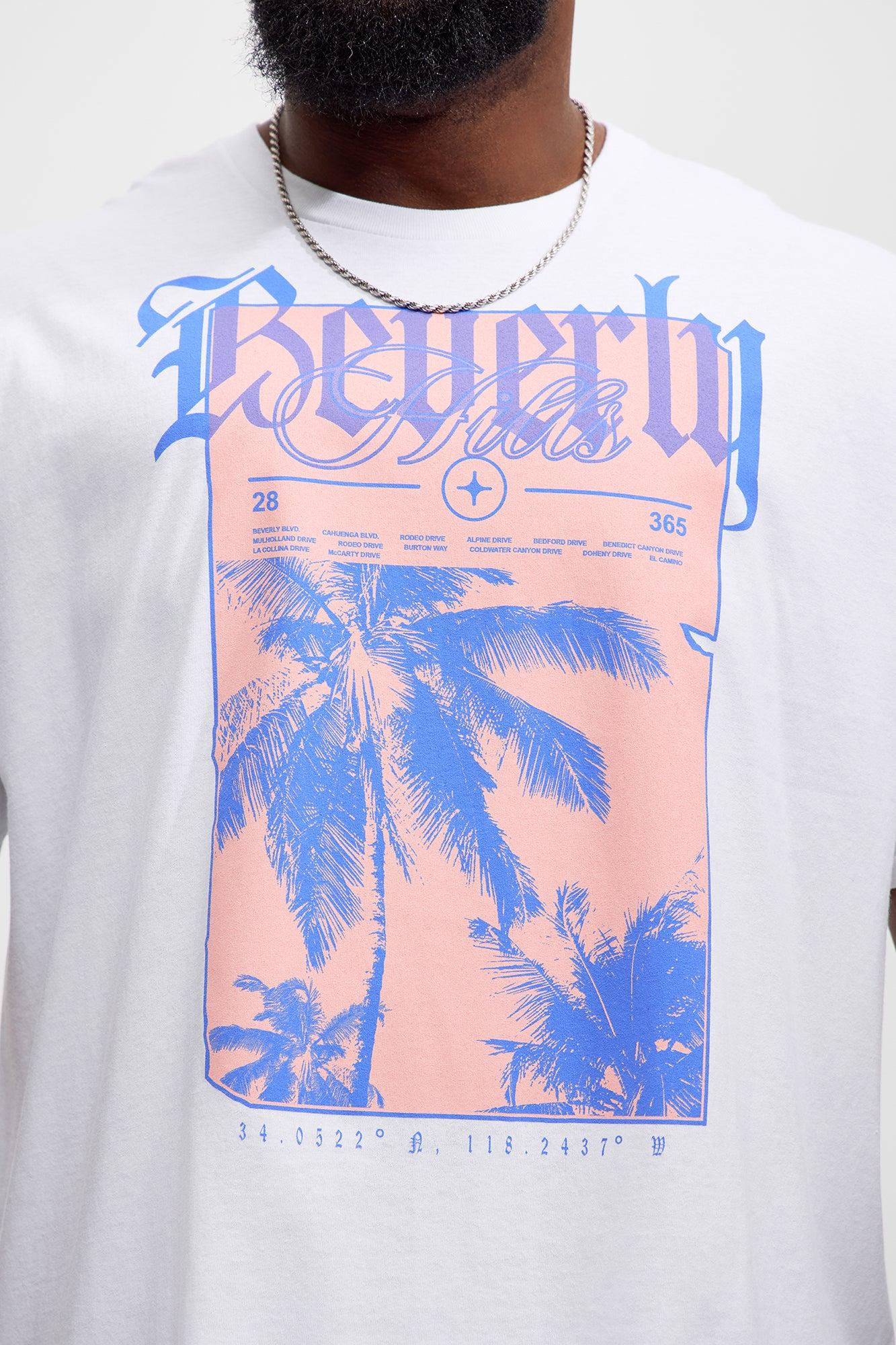 Beverly Hills Palm Short Sleeve Tee - White Product Image
