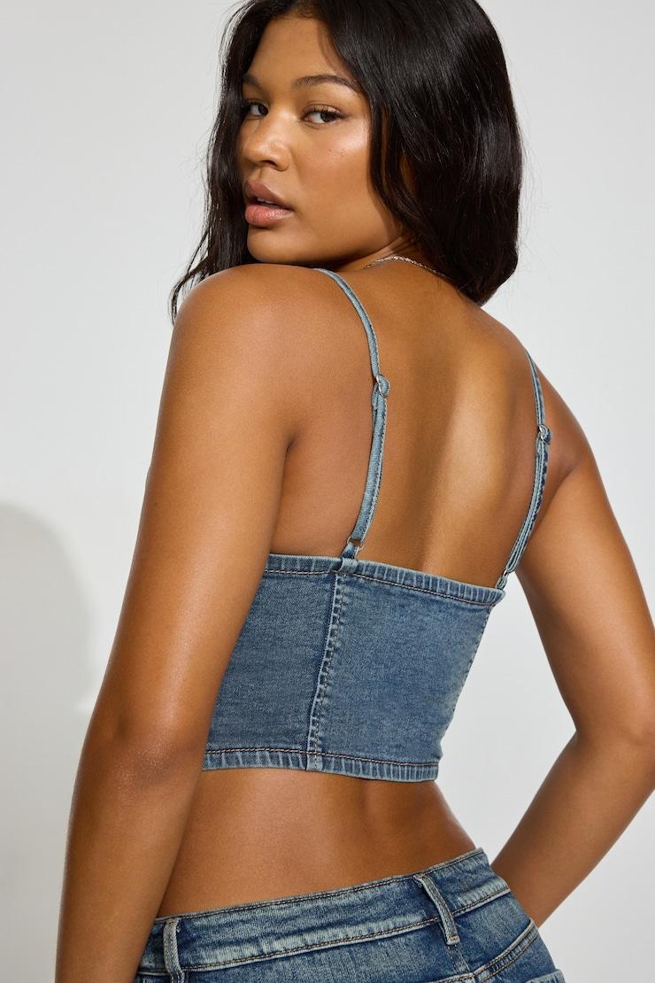 Denim Micro Skort Product Image