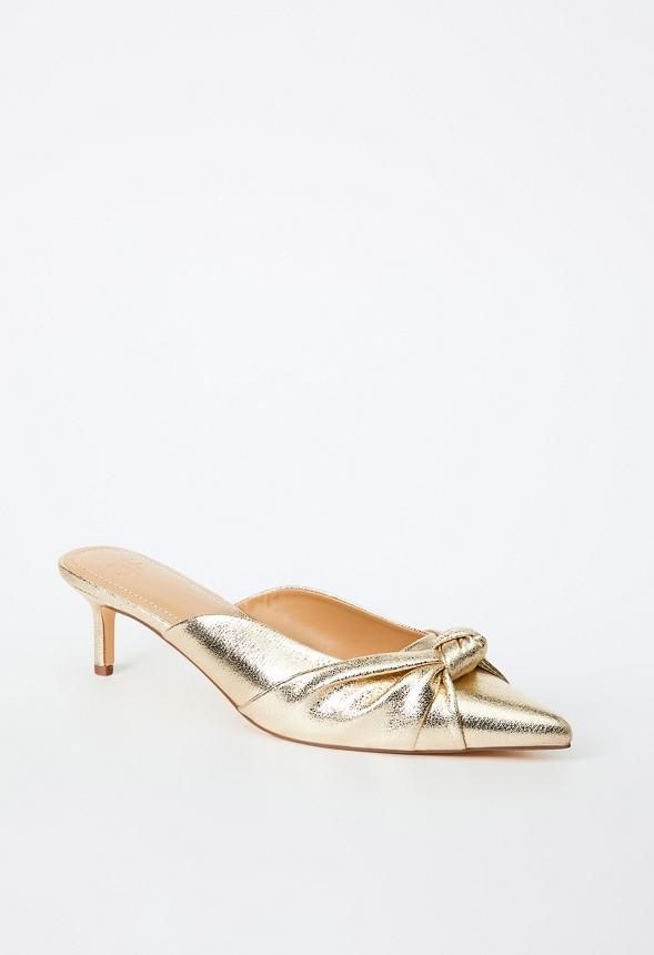 JustFab Margaux Platform Loafer Pump Womens Black/ White Size 8.5 Product Image