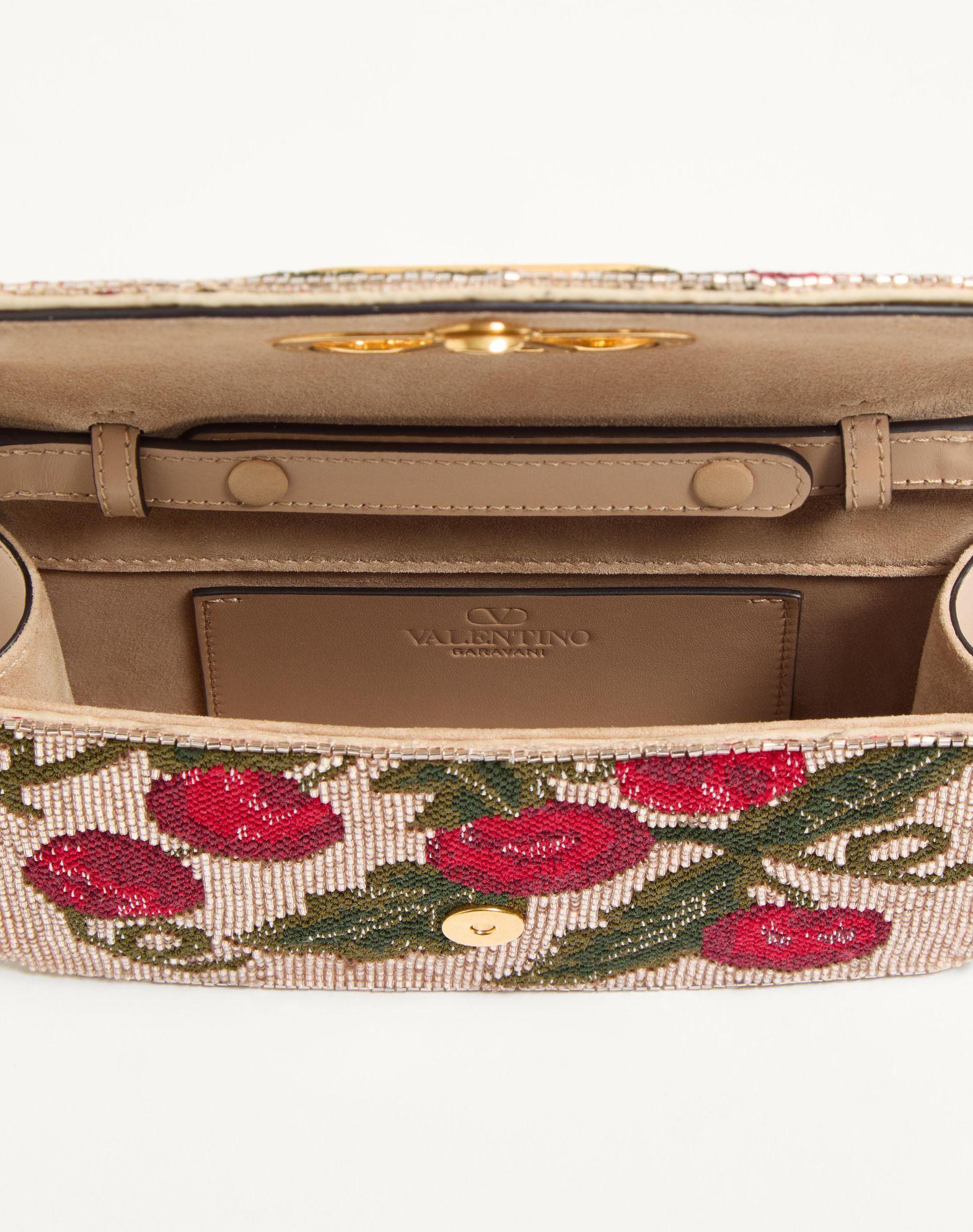 Valentino Garavani Vain Embroidered Shoulder Clutch With Cherryfic Pattern Product Image