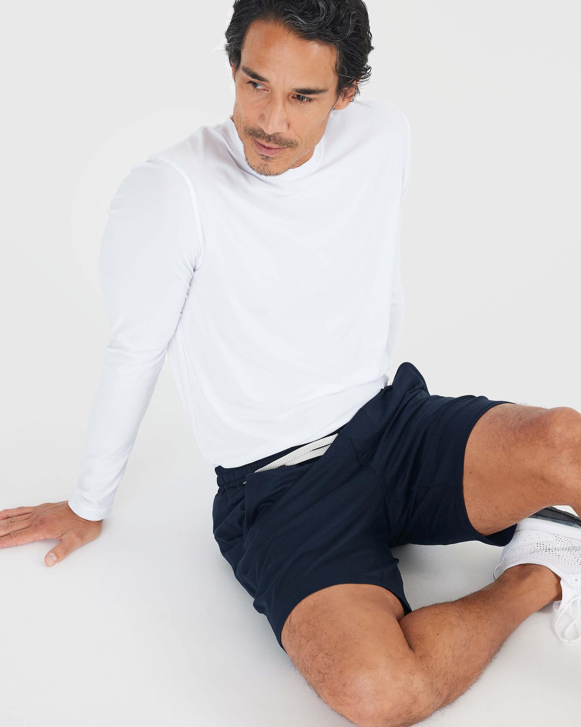 Dark Heather Navy Active Comfort Shorts Product Image