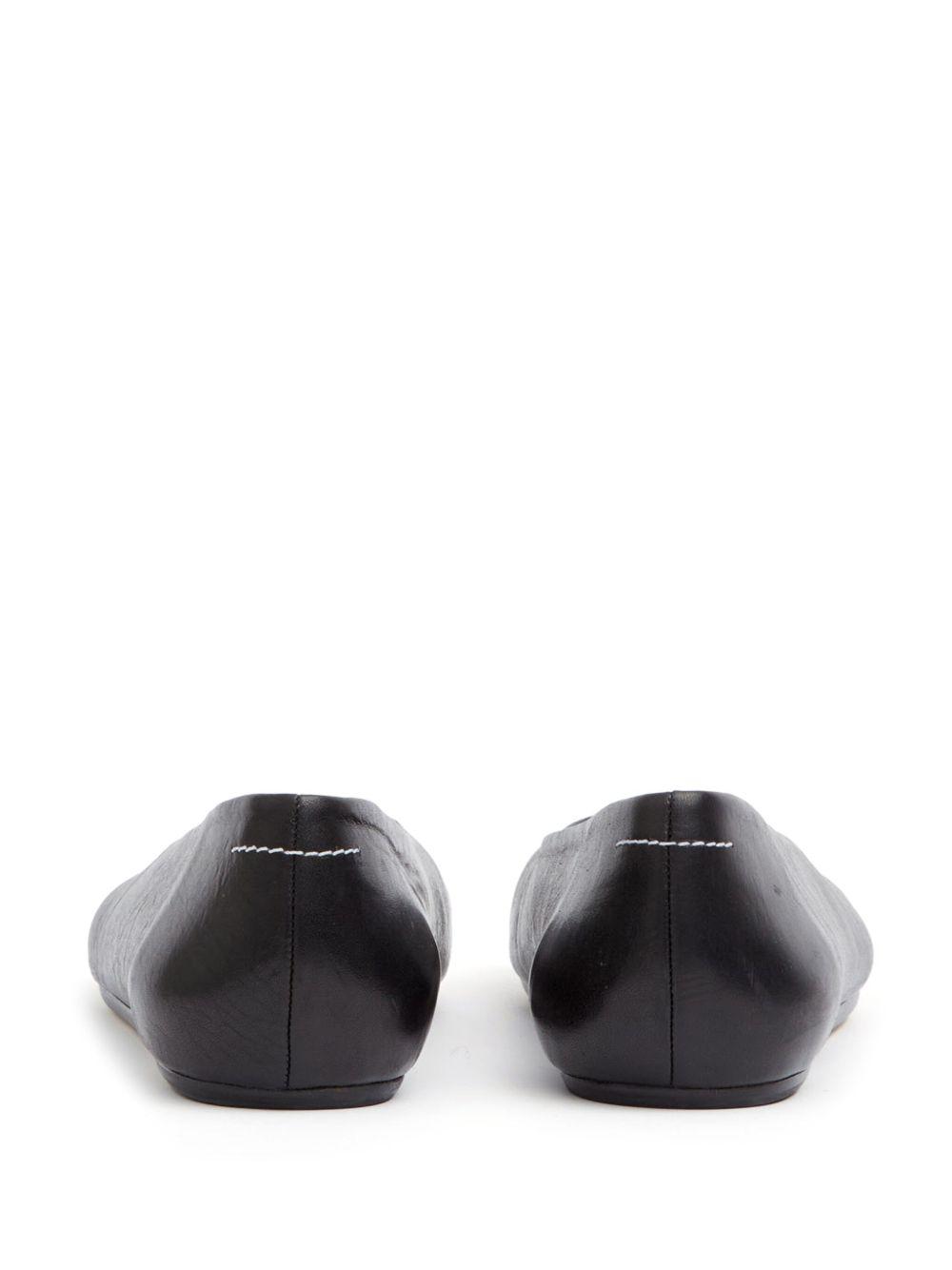 stitch-out leather ballerina shoes Product Image