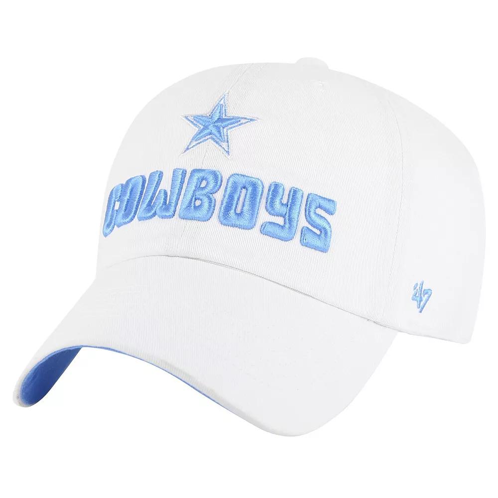 Women's '47  White Dallas Cowboys Luminace Clean Up Adjustable Hat Product Image