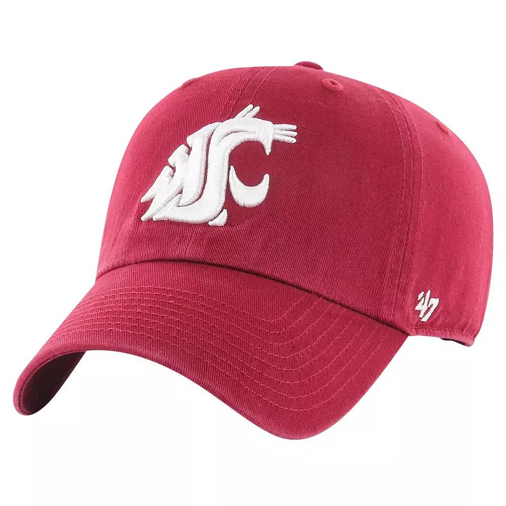 Men's '47 Crimson Washington State Cougars Clean Up Adjustable Hat, Wsc Red Product Image
