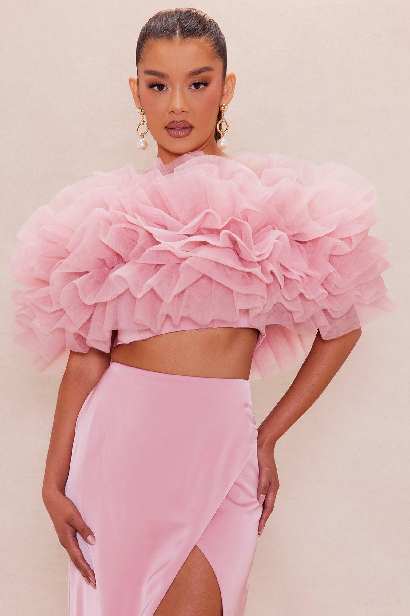 Olivia Corset Skirt Set - Rose Product Image