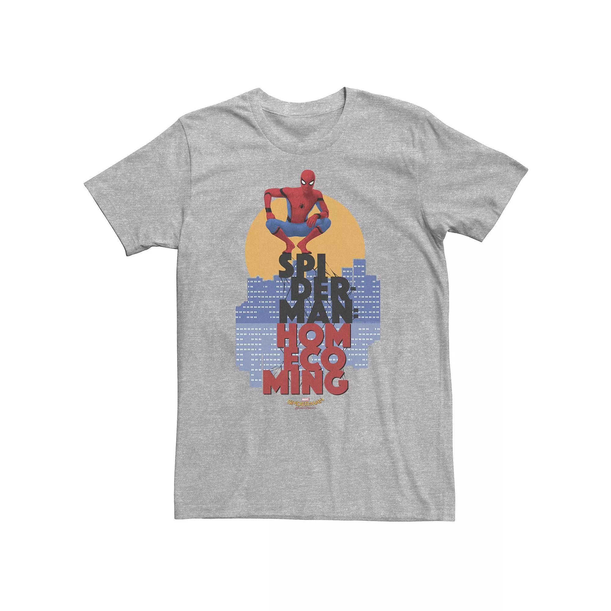 Big & Tall Marvel Spider-Man Homecoming Cityscape Perch Tee, Men's,  Product Image