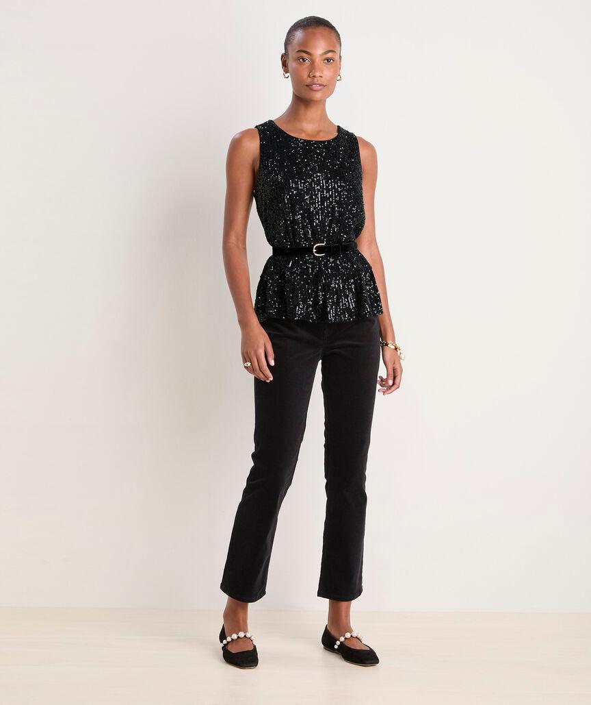 Sequin Peplum Top Product Image