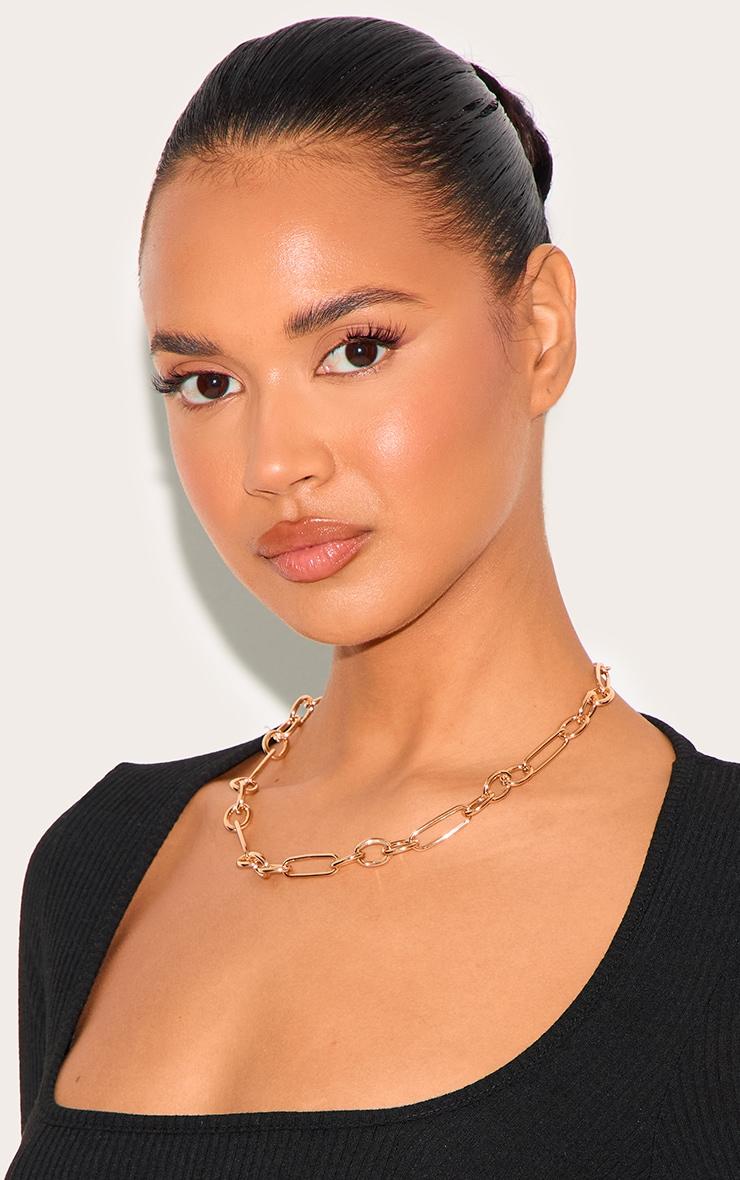 Gold Loose Link Simple Necklace Product Image