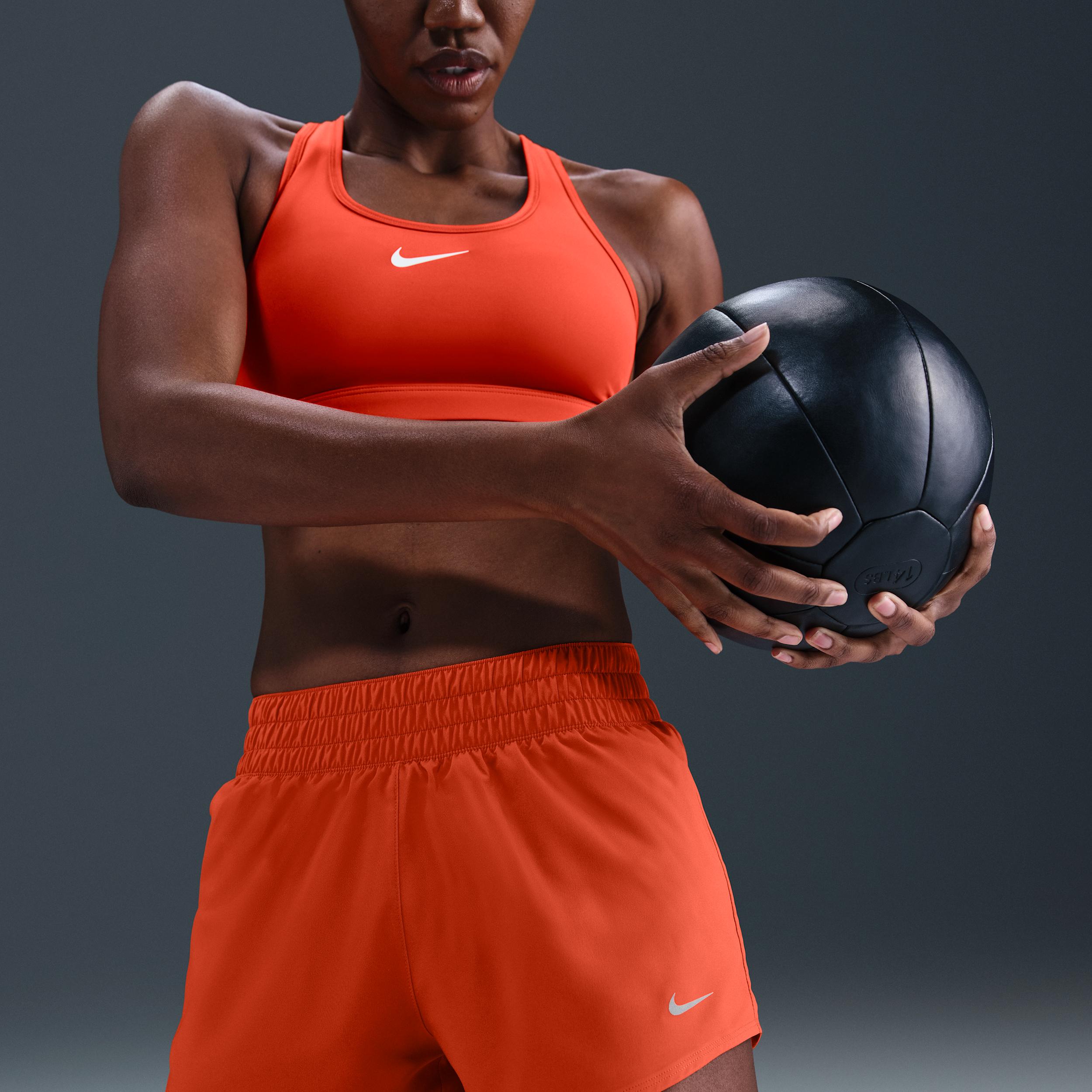 Nike Womens One Dri-FIT Mid-Rise 3 Brief-Lined Shorts | DX6010-633 Product Image