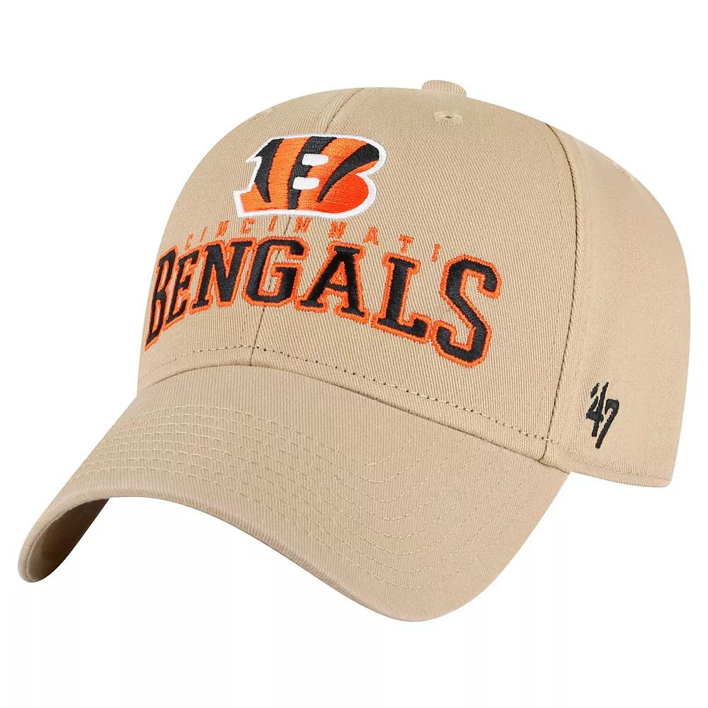 Men's '47 Khaki Cincinnati Bengals Powell MVP Adjustable Hat, Beig K Product Image