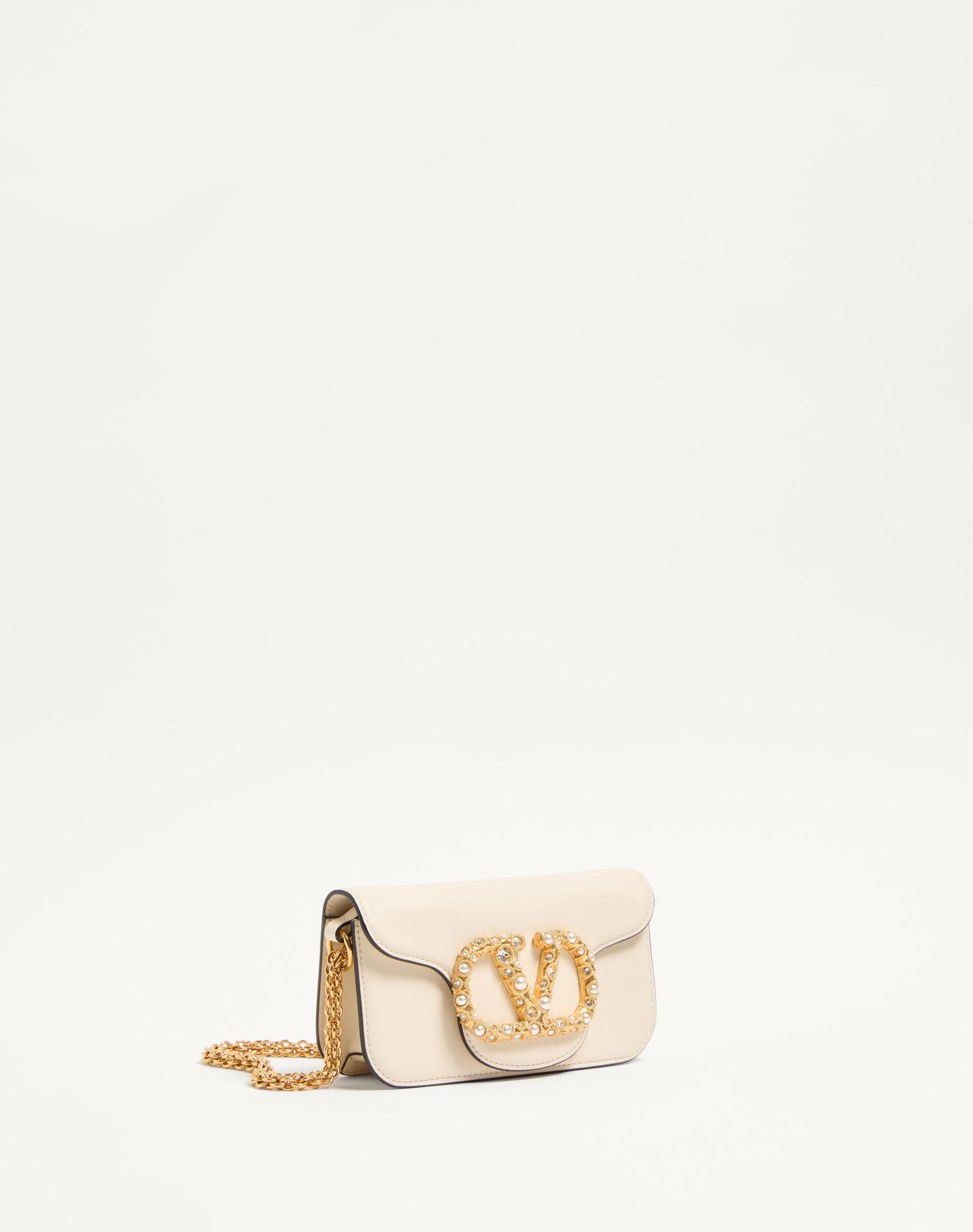 Valentino Garavani Locò Small Shoulder Bag In Calfskin With Jewel Logo Product Image