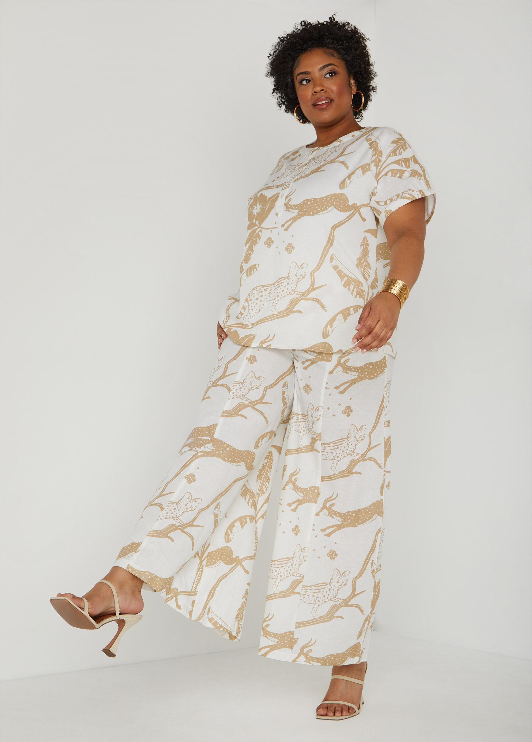 Printed Button Front Tunic Product Image