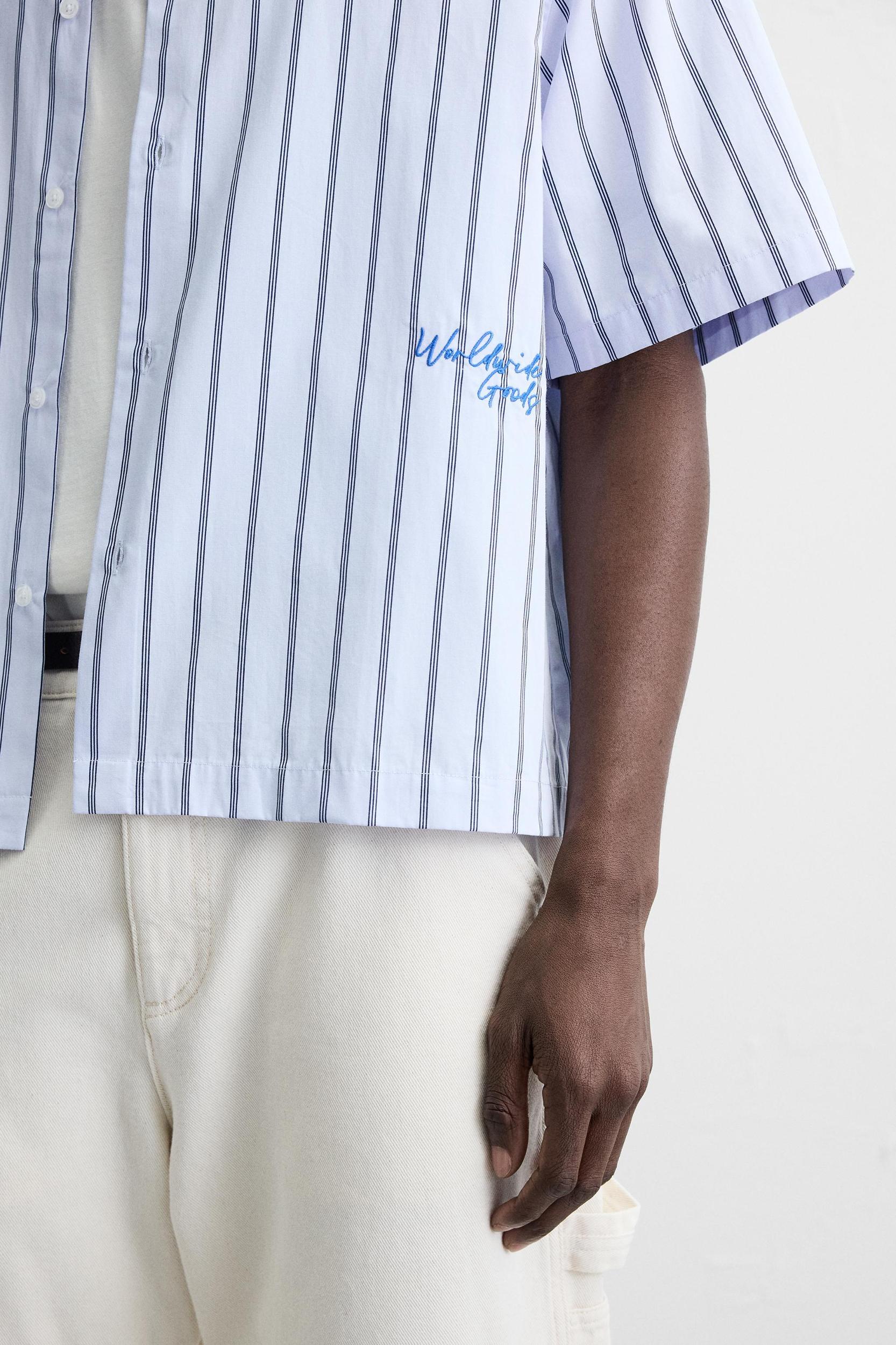 STRIPED SHIRT WITH EMBROIDERY Product Image