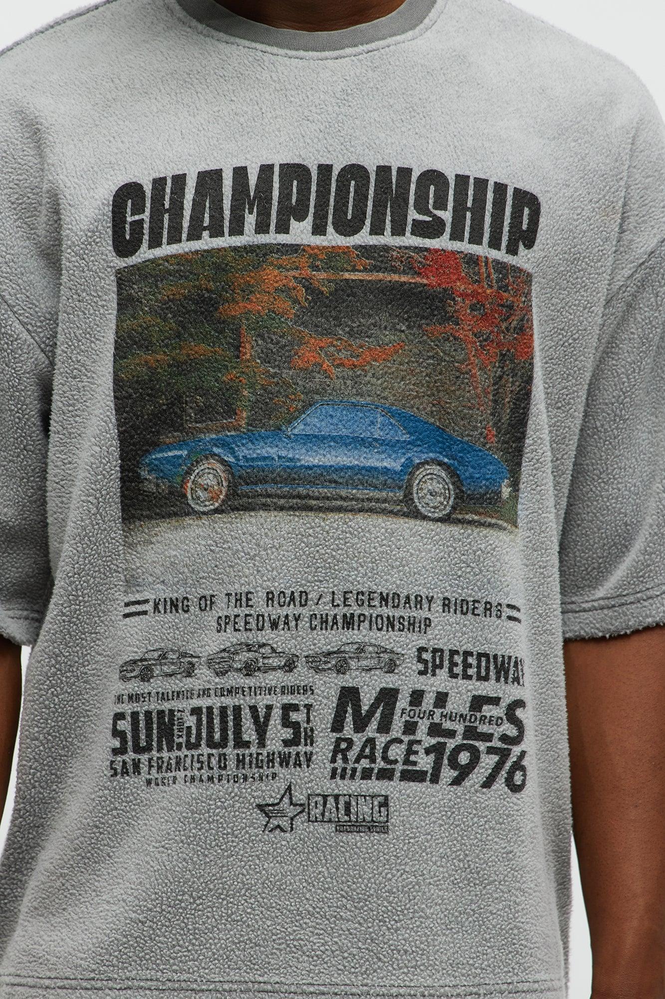 Racing Champs Oversized Tee - Heather Grey Male Product Image