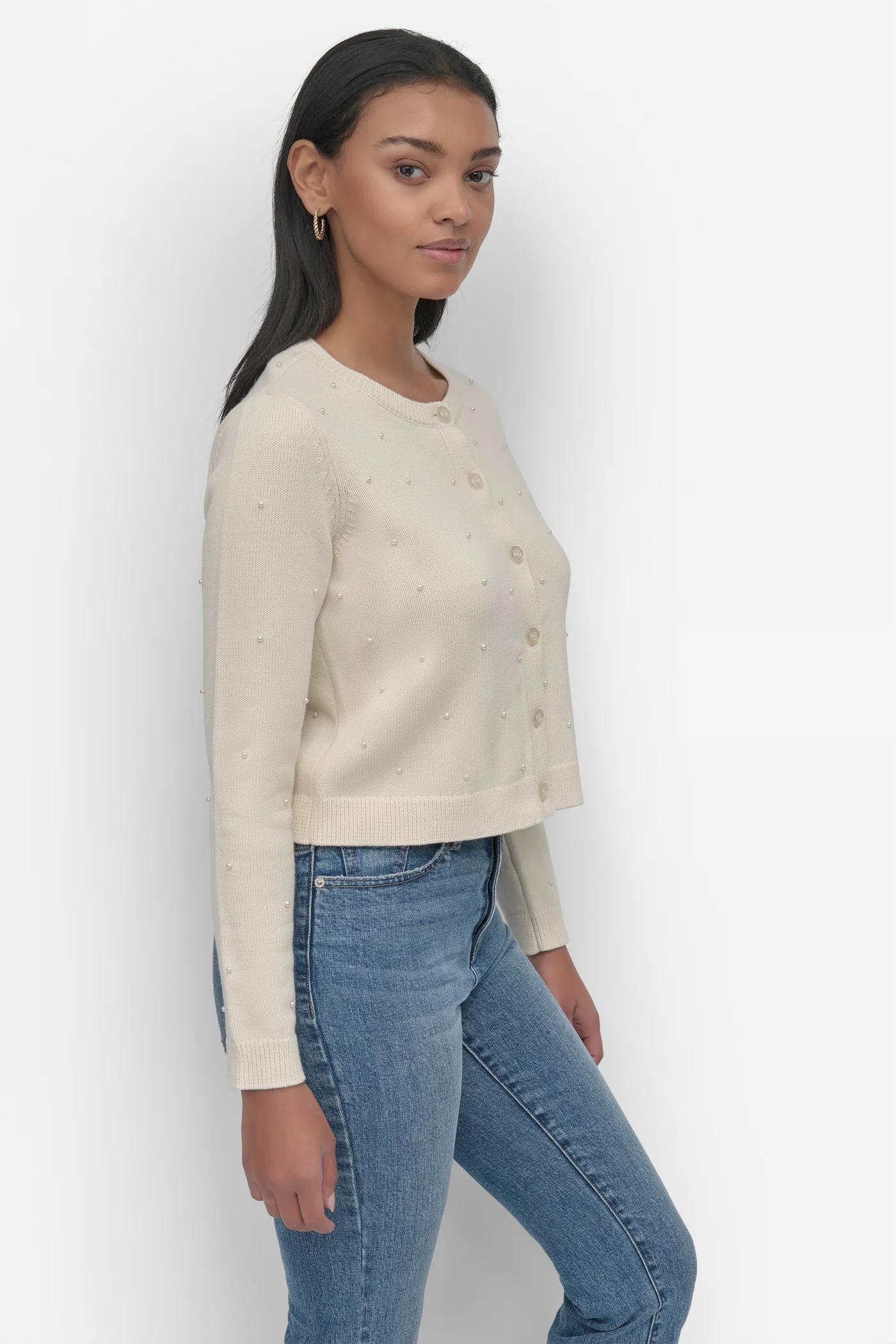 LONG SLEEVE CREW NECK CARDIGAN Product Image