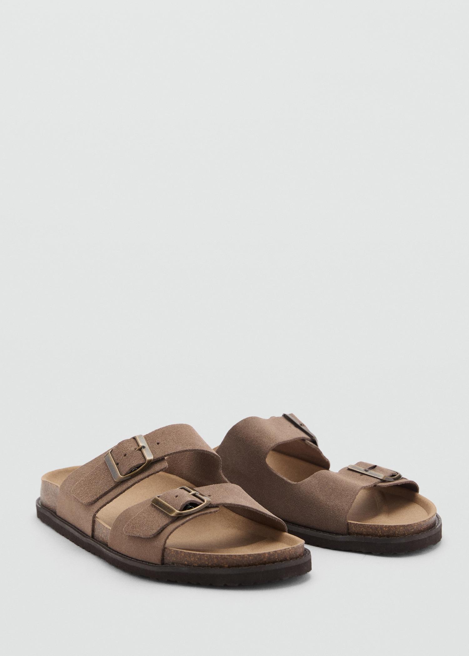 Buckles leather sandal - Men | MANGO USA Product Image