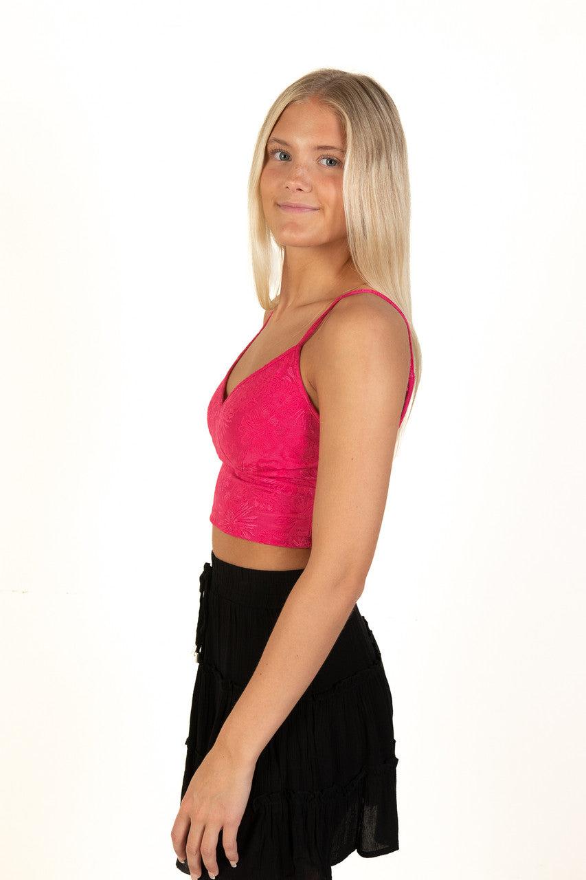 Fuchsia Jacquard Bustier Cami Product Image