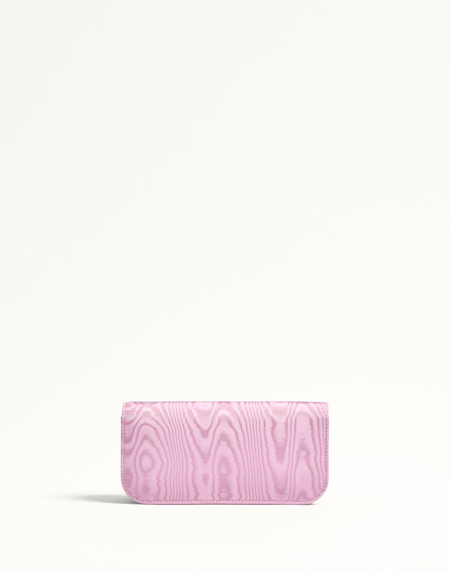 Valentino Garavani Locò Moiré Fabric Clutch With Jewel Logo Product Image