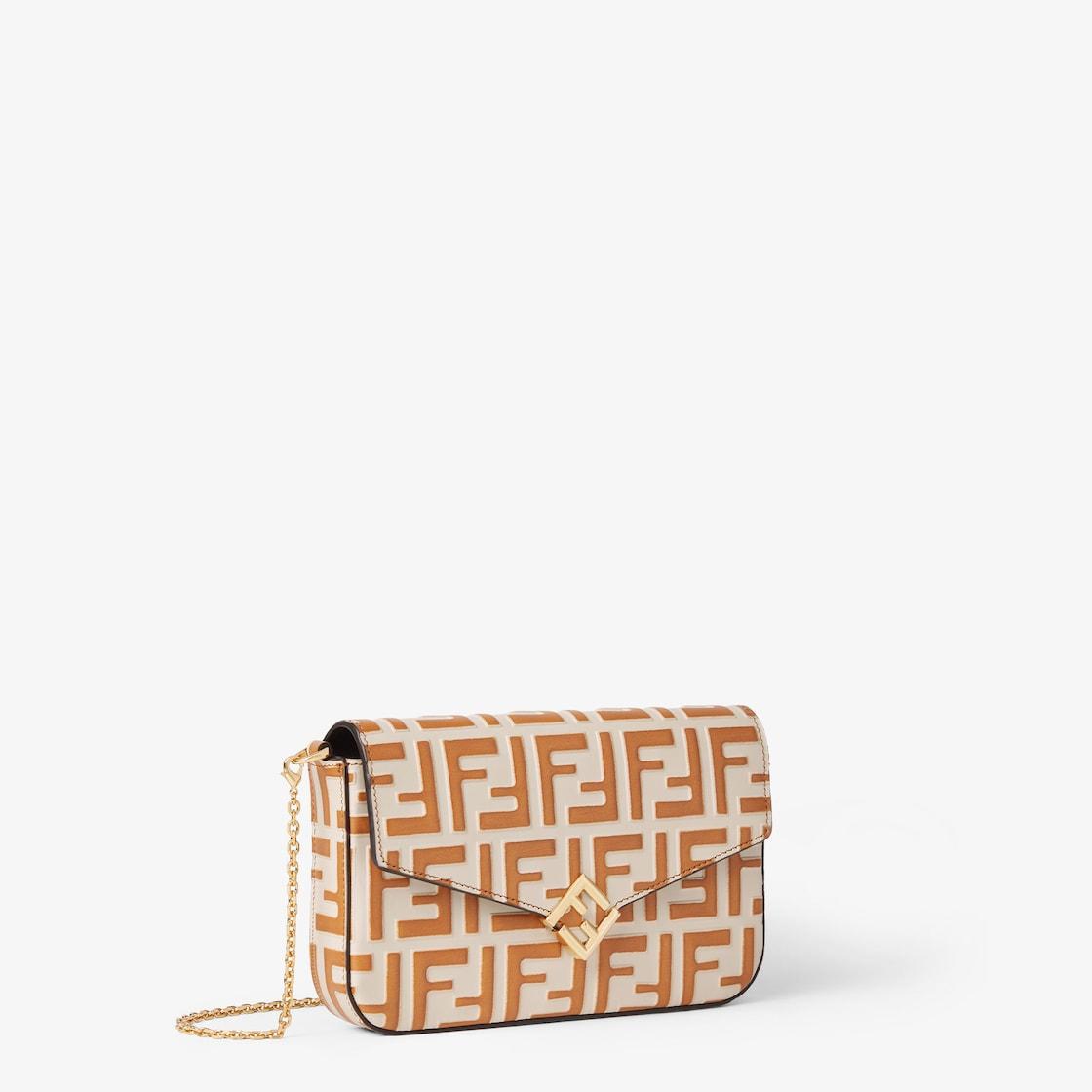 FF Diamonds Wallet On ChainCamelia and light brown leather wallet Product Image