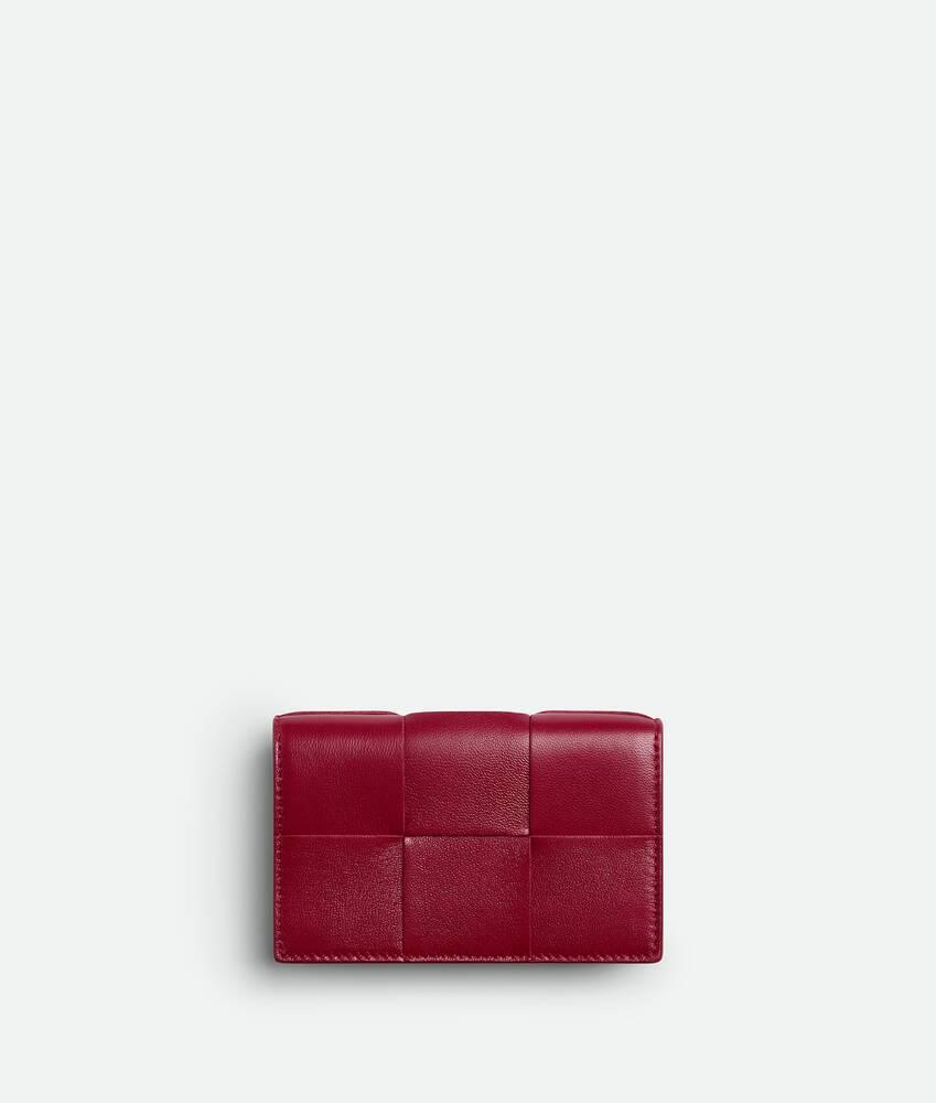 Women's Cassette Business Card Case in Dark red / Bliss washed Product Image