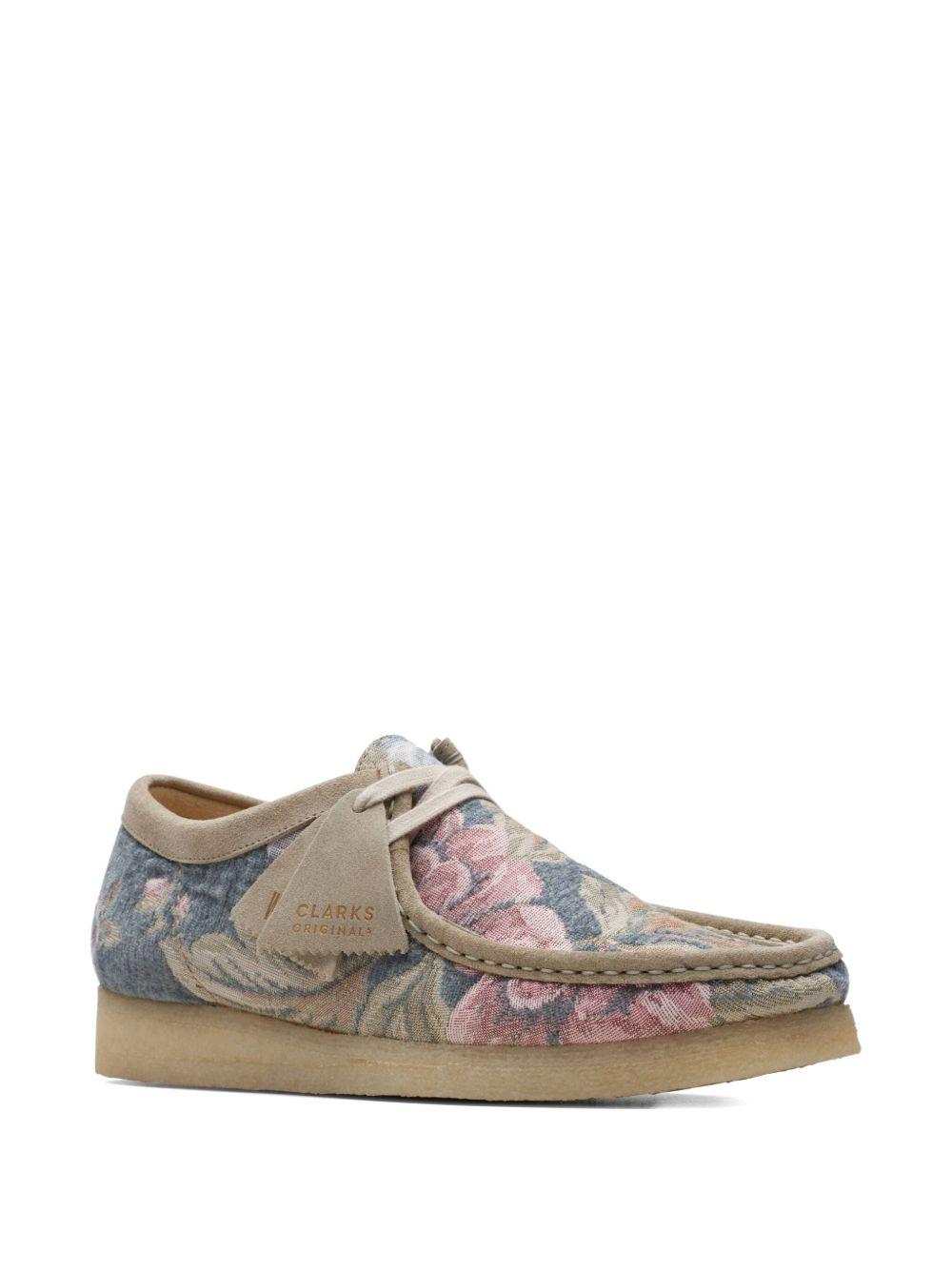 floral-pattern "Grey" derby shoes Product Image