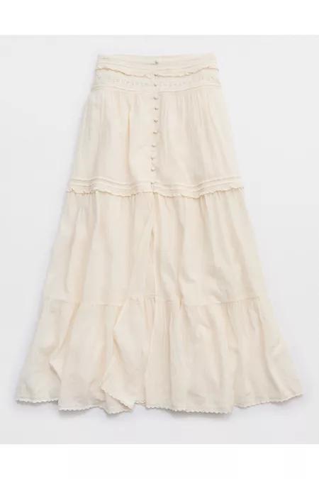 Aerie Boho Button Maxi Skirt Women's Product Image