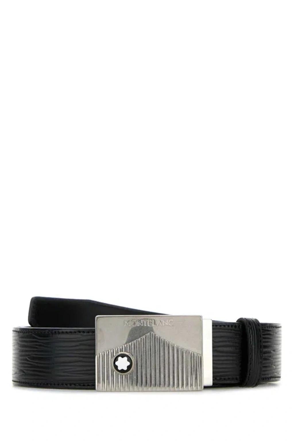 MONTBLANC Logo Buckled Reversible Belt In Multi Product Image