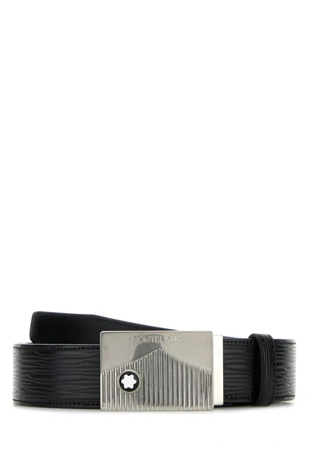MONTBLANC Logo Buckled Reversible Belt In Multi Product Image