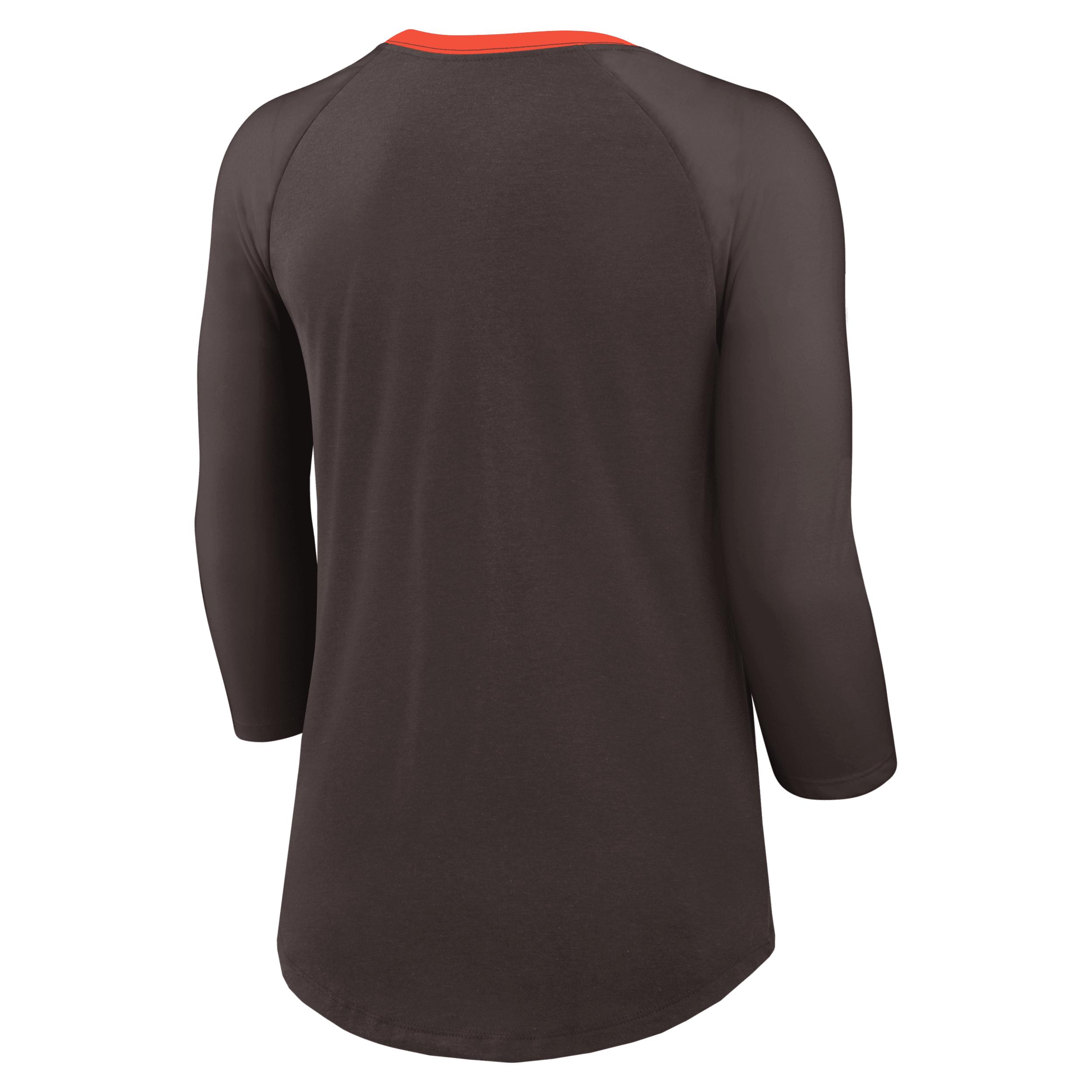 Cleveland Browns Nike Womens NFL 3/4-Sleeve T-Shirt | 01UE01QP9I-PVL Product Image