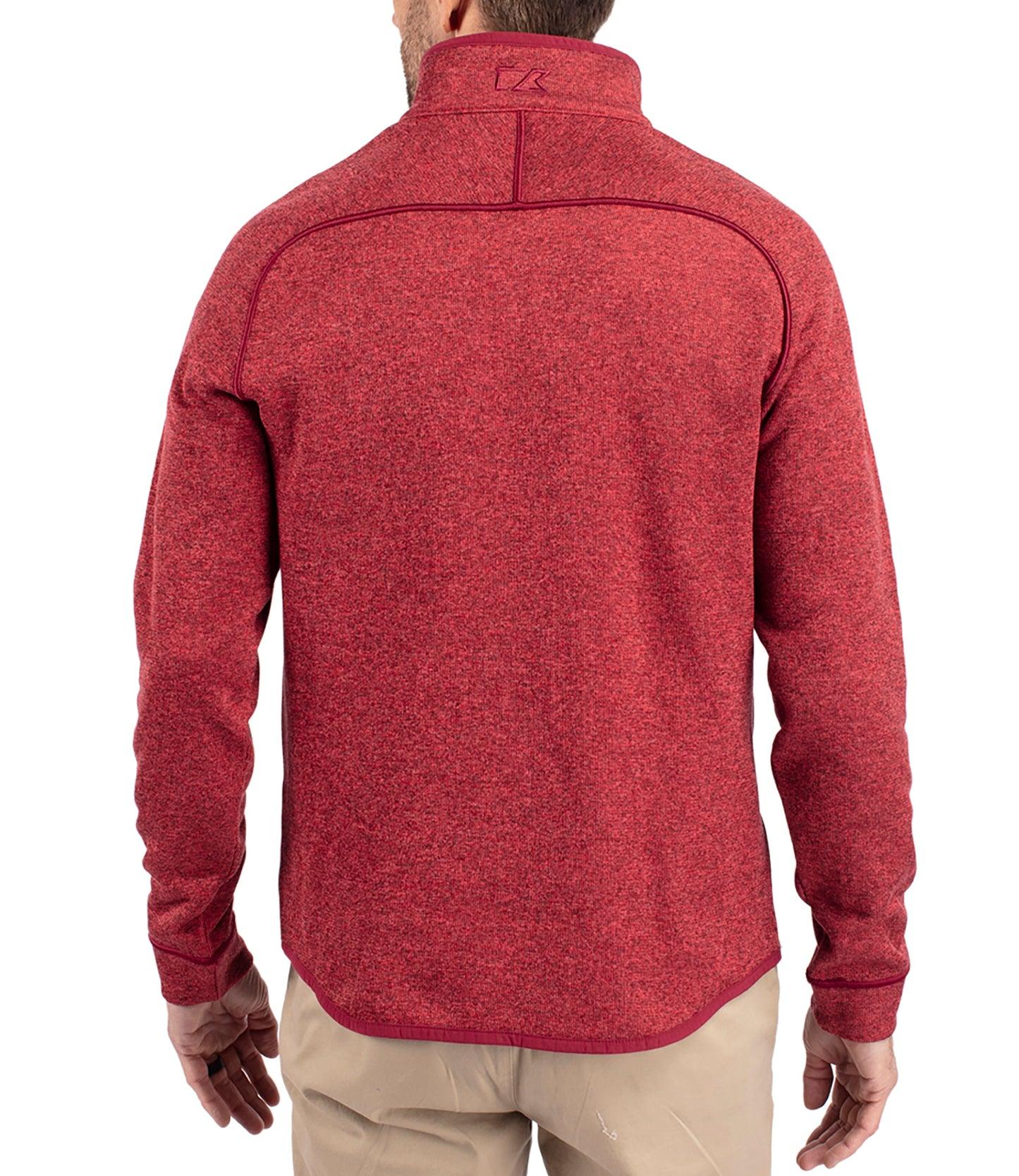 Cutter & Buck Mainsail Sweater-Knit Mens Half Zip Pullover Jacket Product Image