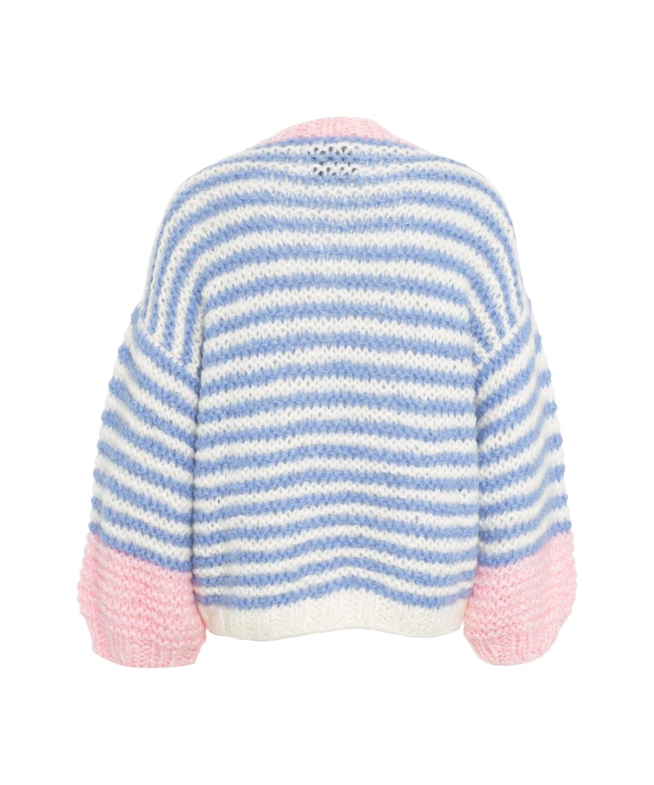 Striped mohair cardigan 'Luisa' Product Image
