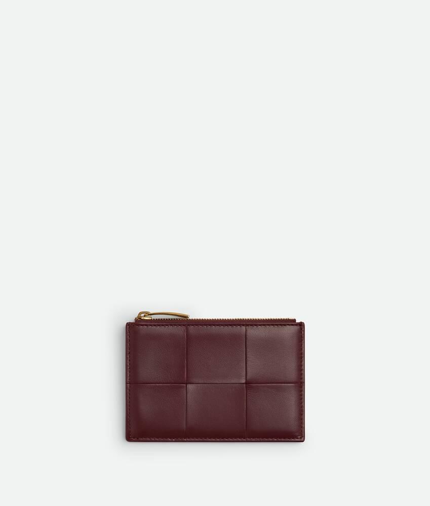 Women's Cassette Zipped Card Case in Madder brown/rosewood Product Image