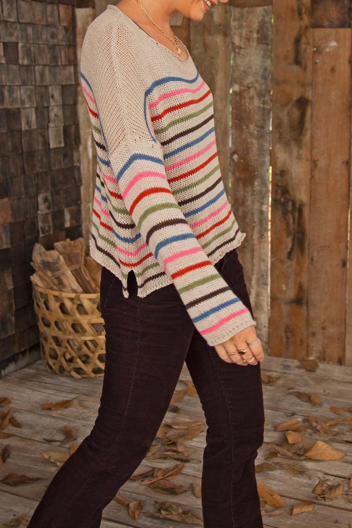 Striped Crew Sweater Product Image