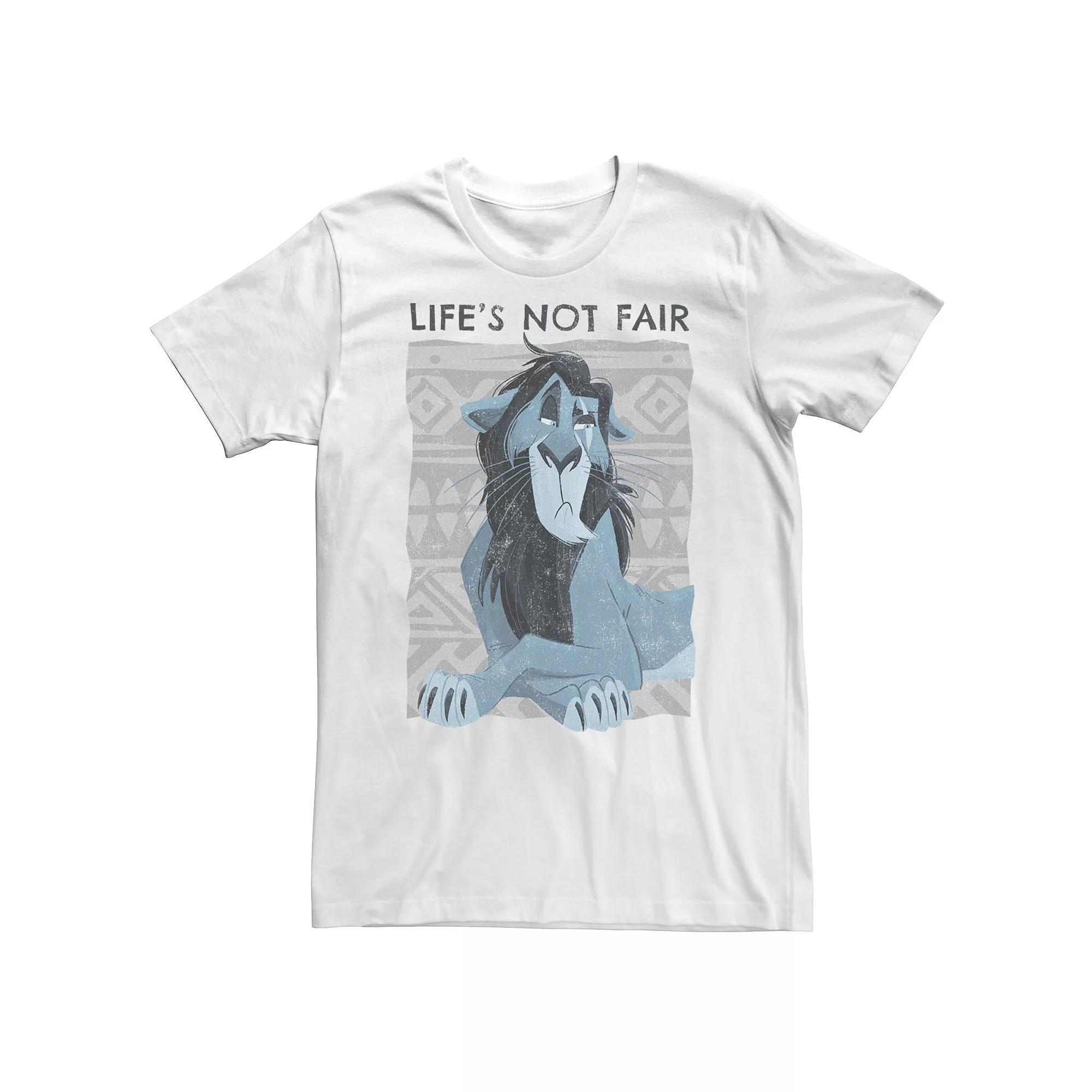 Big & Tall Disney The Lion King Scar Life's Not Fair Tee, Men's, Size: 4XL, White Product Image