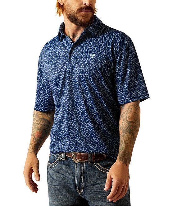 Ariat Classic Fit Short Sleeve Printed Polo Shirt Product Image