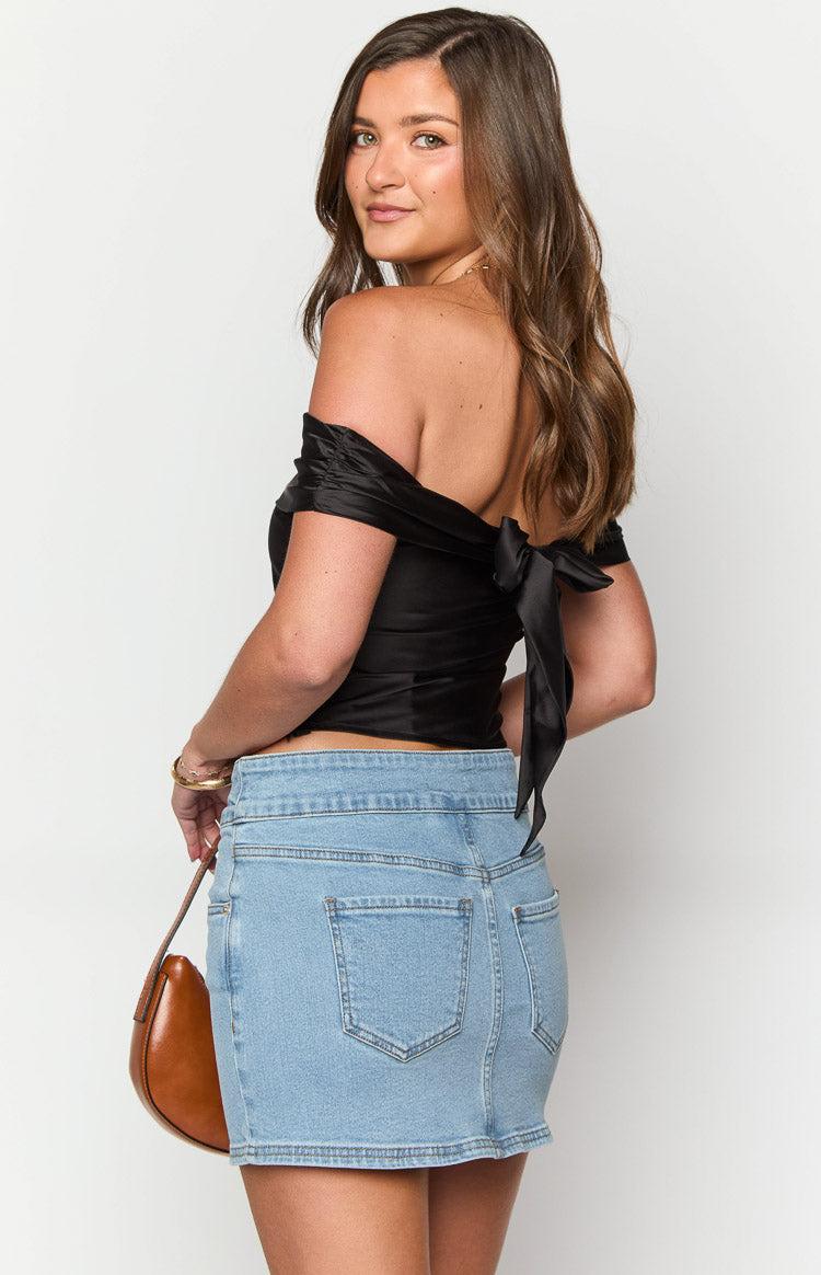 Ria Light Wash Denim Mini Skirt Baby Product Image