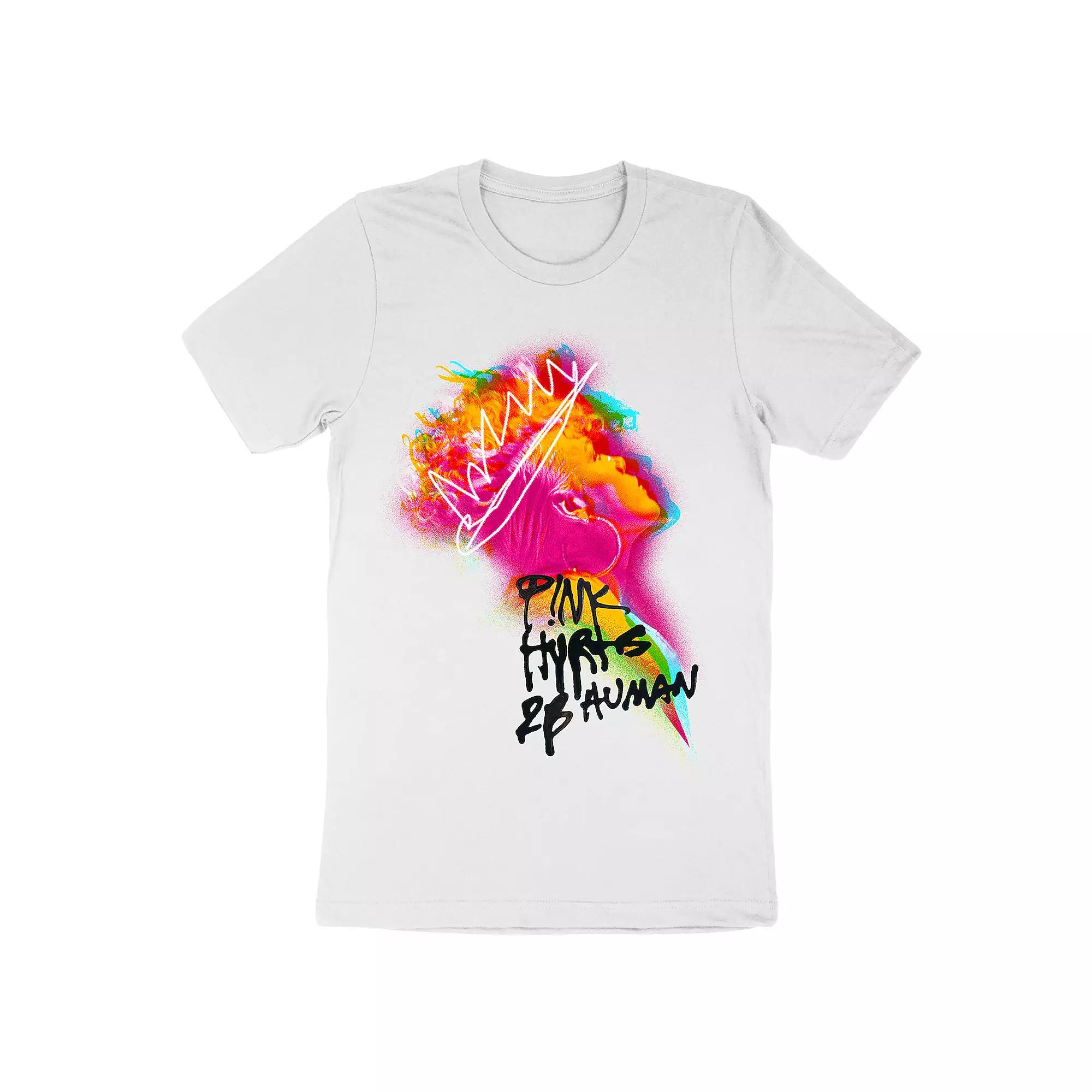 Men's Pink Tee, Size: Small, White Product Image