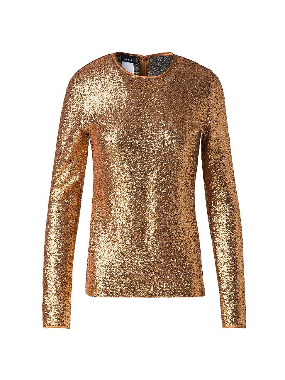 Womens Sequined Jersey Top Product Image